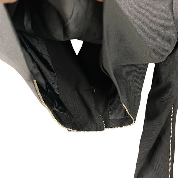 Fashion Nova Always Prepared Rhinestone Trim Jacket Black - Picture 11 of 15